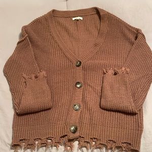 Grandpa Cardigan with Raw Edges
